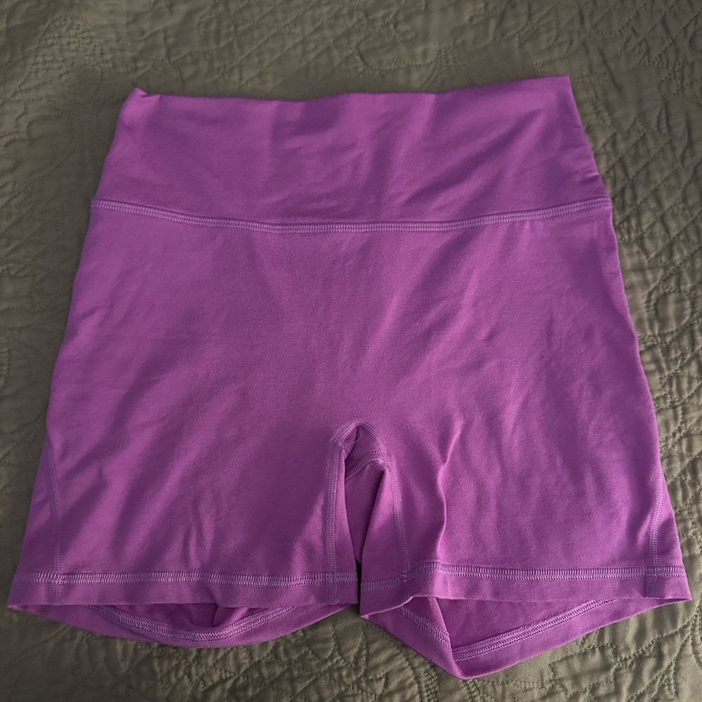 Fleo Purple Athletic Shorts High-Waisted Performance